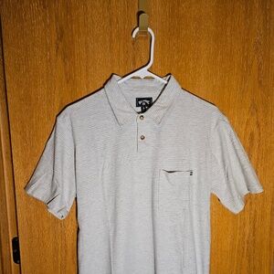 Billabong Polo, One Pocket Men's Size M Light Gray Good 🌴